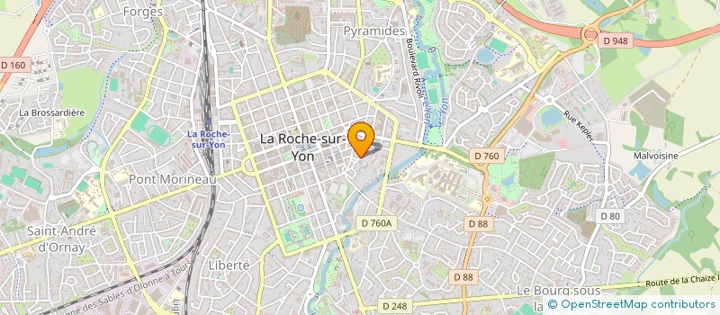 localisation de l'entreprise LES BAINS DOUCHES à LA ROCHE-SUR-YON