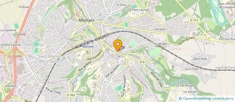 localisation de l'entreprise LES BAINS DOUCHES DE MORLAIX  MORLAIX