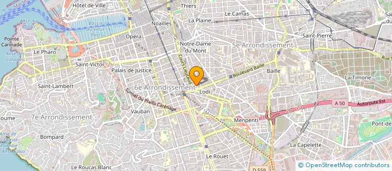 localisation de l'entreprise LES BAINS DU SUD à MARSEILLE