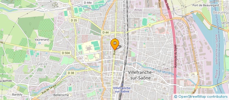 localisation de l'entreprise LES BAINS SECRETS à VILLEFRANCHE-SUR-SAONE