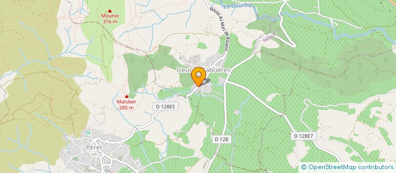 localisation de l'entreprise LES BALADINS D'ICI  LIEURAN-CABRIERES