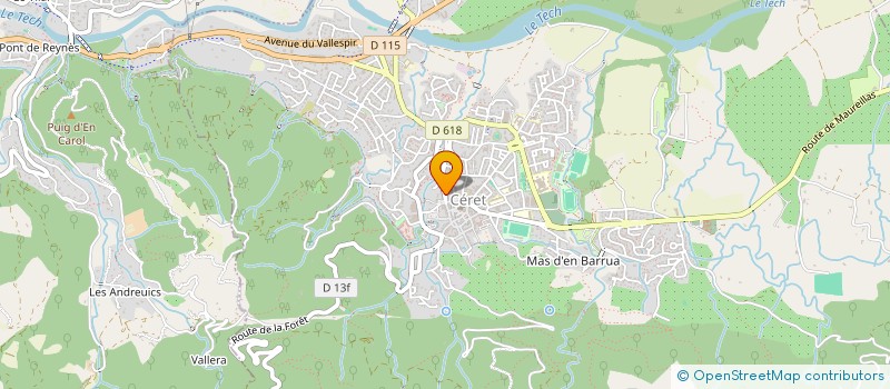 localisation de l'entreprise LES BALADINS DE CERET à CERET