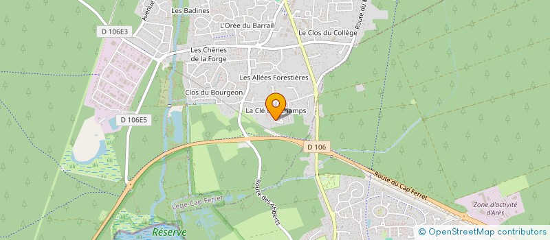 localisation de l'entreprise LES BALADINS EUROPEENS  LEGE-CAP-FERRET