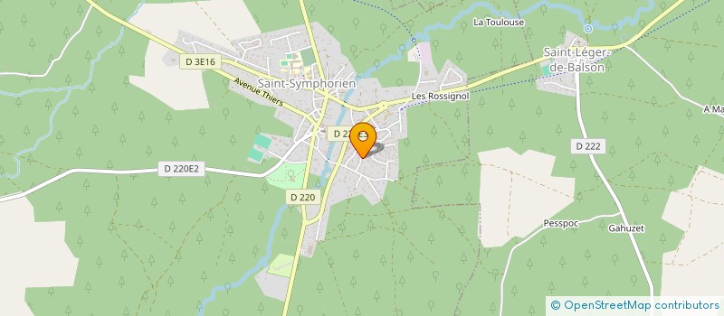 localisation de l'entreprise LES BALAYEUSES D'AQUITAINE  SAINT-SYMPHORIEN