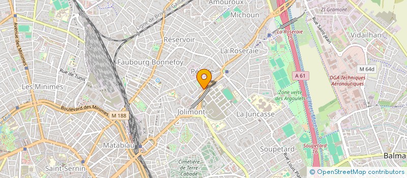 localisation de l'entreprise LES BALCONS DE LA ROSERAIE à TOULOUSE
