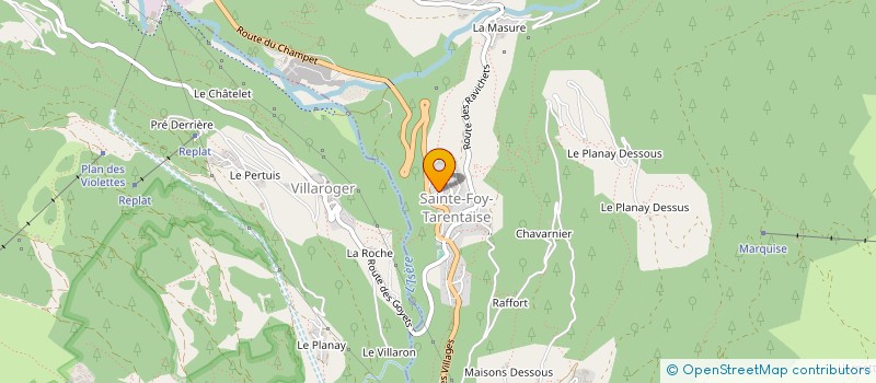 localisation de l'entreprise LES BALCONS DE SAINTE FOY à SAINTE-FOY-TARENTAISE