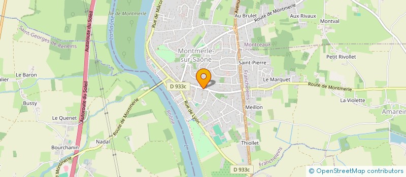 localisation de l'entreprise LES BALCONS DES TANNEURS à MONTMERLE-SUR-SAONE