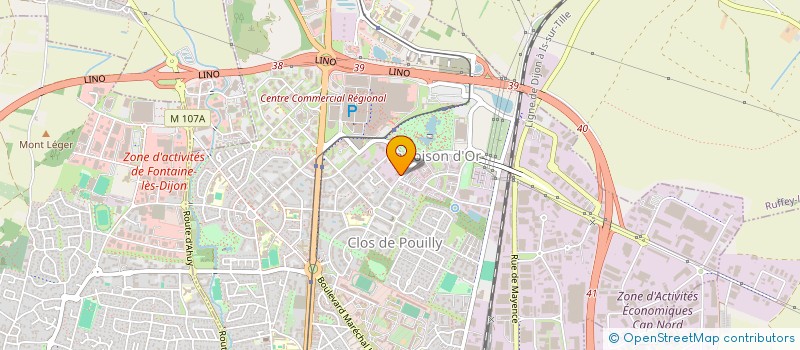 localisation de l'entreprise LES BALCONS DU CHIFFRE à DIJON