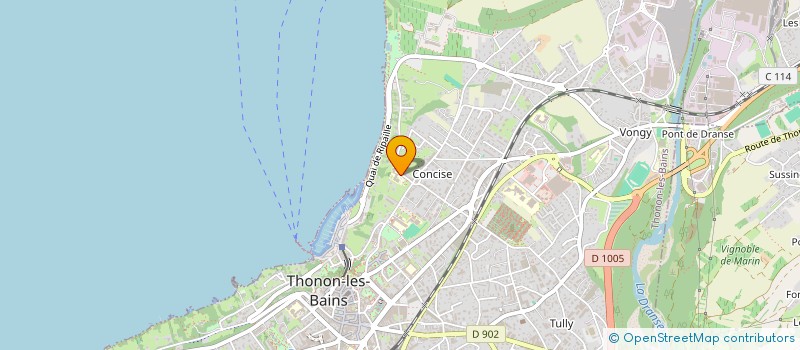 localisation de l'entreprise LES BALCONS DU LAC à THONON-LES-BAINS