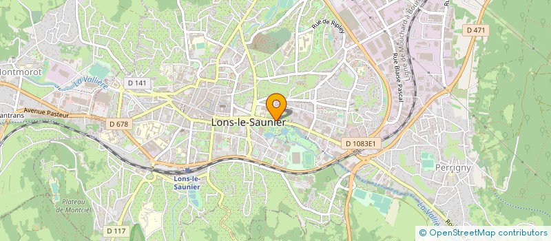 localisation de l'entreprise LES BALCONS SPORTS à LONS-LE-SAUNIER