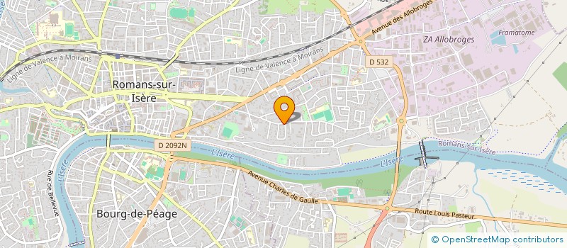 localisation de l'entreprise LES BAMBINS DU BONHEUR  ROMANS-SUR-ISERE