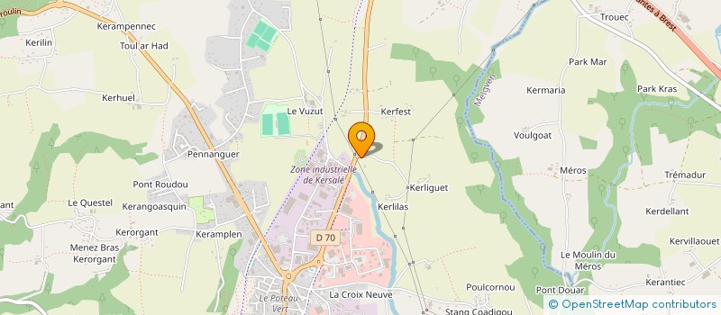 localisation de l'entreprise LES BAMBOUS DE KERLILAS  CONCARNEAU