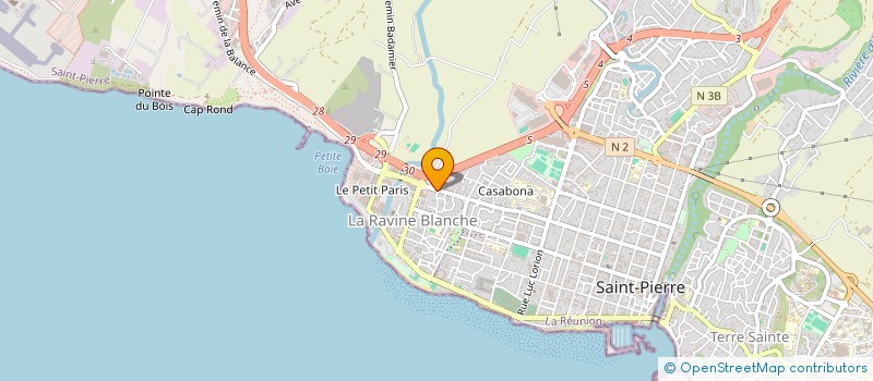 localisation de l'entreprise LES BANANES à SAINT-PIERRE