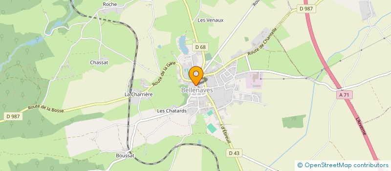 localisation de l'entreprise LES BANQUETS D'ORPHEE à BELLENAVES