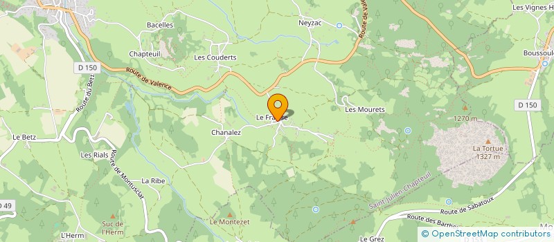 localisation de l'entreprise LES BARANDONS  SAINT-JULIEN-CHAPTEUIL