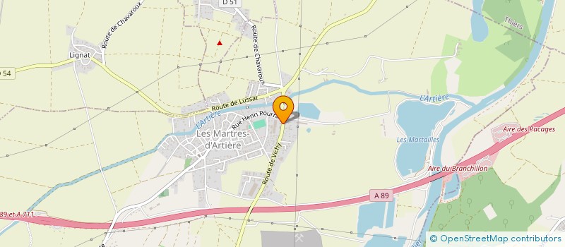 localisation de l'entreprise LES BARATINS  LES MARTRES-D'ARTIERE