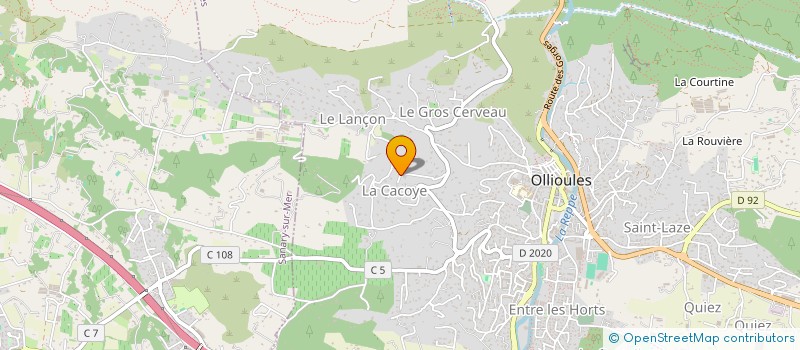 localisation de l'entreprise LES BARATTES  OLLIOULES