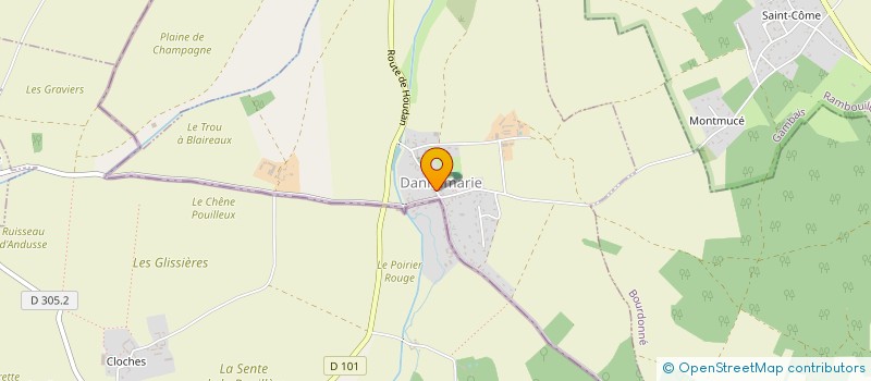 localisation de l'entreprise LES BARDES  HOUDAN