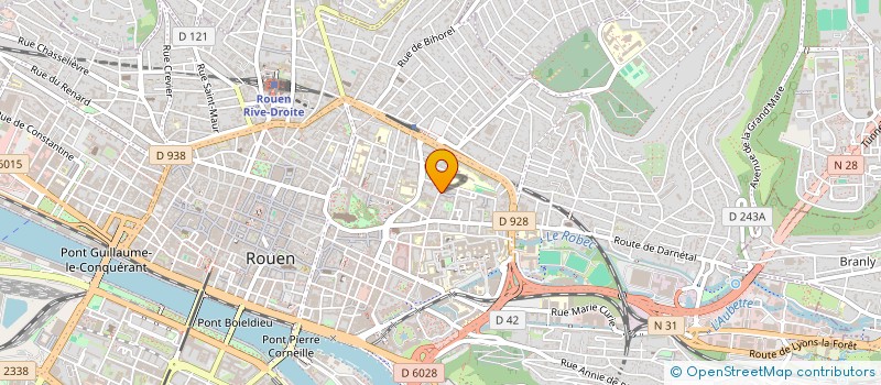 localisation de l'entreprise LES BARGES A PEDALES à ROUEN