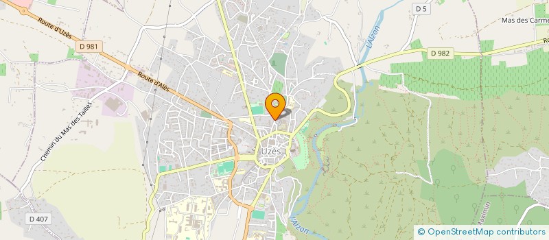 localisation de l'entreprise LES BARJUS  UZES