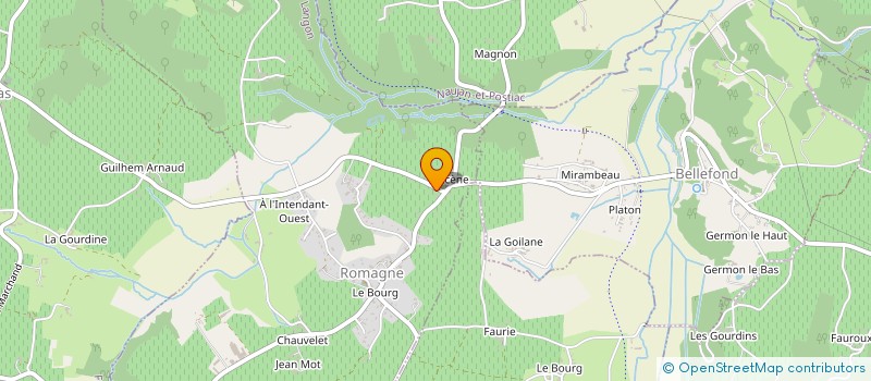 localisation de l'entreprise LES BARONNES à ROMAGNE