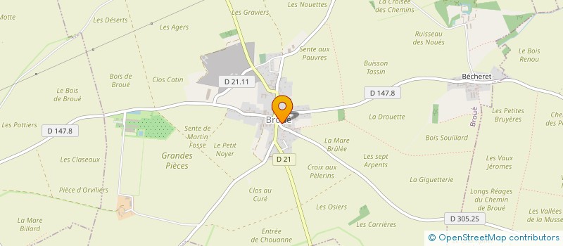 localisation de l'entreprise LES BAROUD'EURE à BROUE