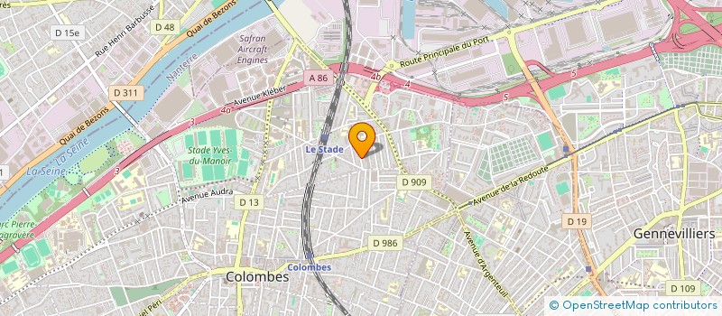 localisation de l'entreprise LES BAROUDEUSES DU COEUR  COLOMBES