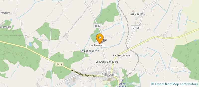 localisation de l'entreprise LES BARREAUX à PELLEVOISIN