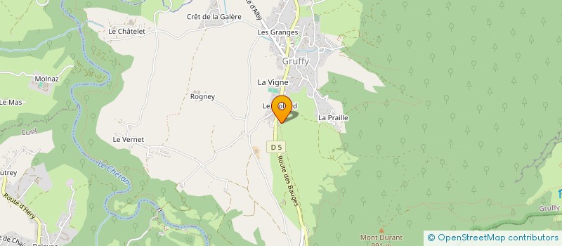 localisation de l'entreprise LES BAS DU CHERAN  GRUFFY