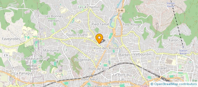 localisation de l'entreprise LES BASSES BARELLES  TOULON