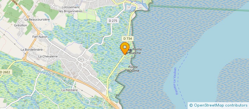 localisation de l'entreprise LES BASSINS DE LA POINTE BLANCHE  LE CHATEAU-D'OLERON