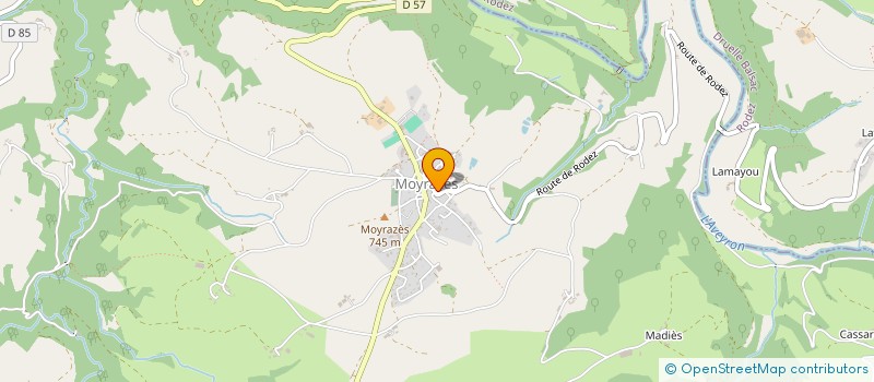 localisation de l'entreprise LES BASTIDE  MOYRAZES