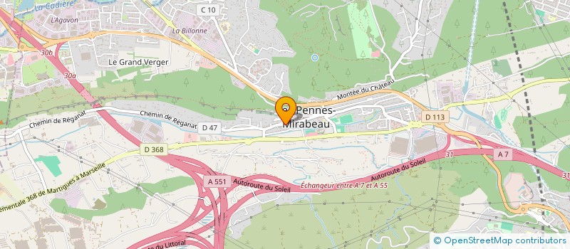 localisation de l'entreprise LES BASTIDES AUTO à LES PENNES-MIRABEAU