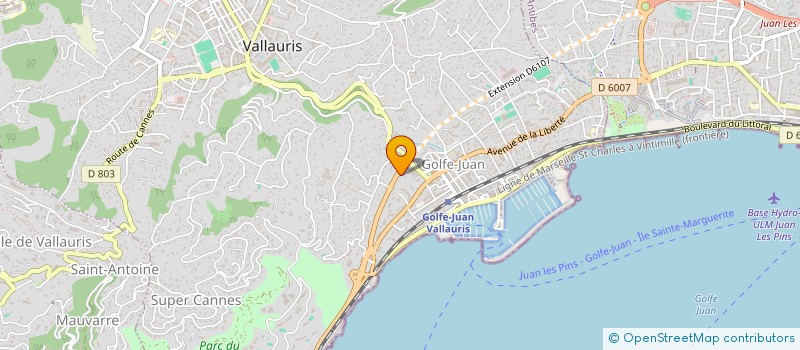 localisation de l'entreprise LES BASTIDES DE LA MER  VALLAURIS