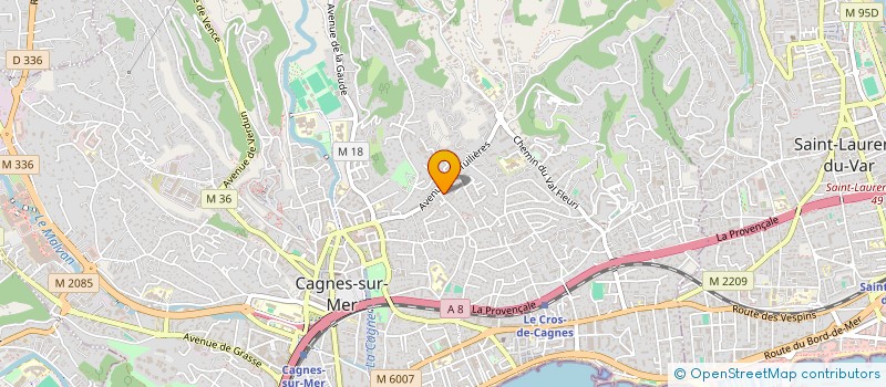localisation de l'entreprise LES BASTIDES DE MONTALEIGNE à CAGNES SUR MER