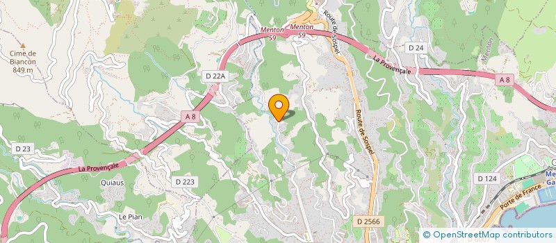 localisation de l'entreprise LES BASTIDES DU BORRIGO à MENTON