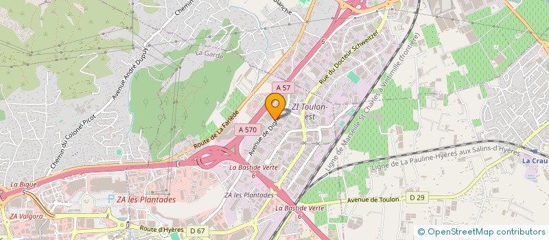 localisation de l'entreprise LES BASTIDES DU HAUTS VAR à LA GARDE