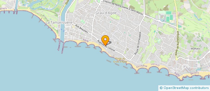 localisation de l'entreprise LES BASTIDES DU LITTORAL  AGDE