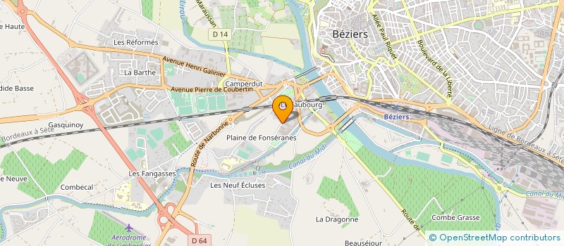 localisation de l'entreprise LES BATEAUX DU MIDI à BEZIERS
