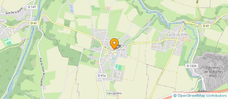 localisation de l'entreprise LES BATELIERES, D'UNE RIVE A L'AUTRE  LAIZE-CLINCHAMPS