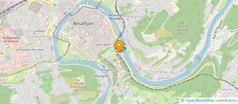 localisation de l'entreprise LES BATELIERS à BESANCON