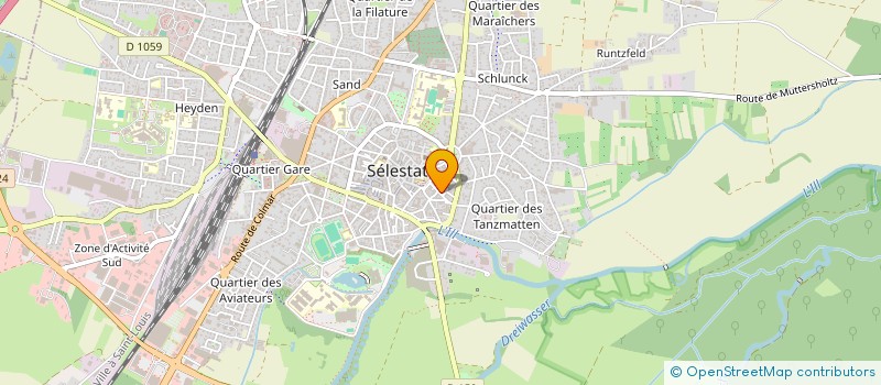 localisation de l'entreprise LES BATELIERS  SELESTAT