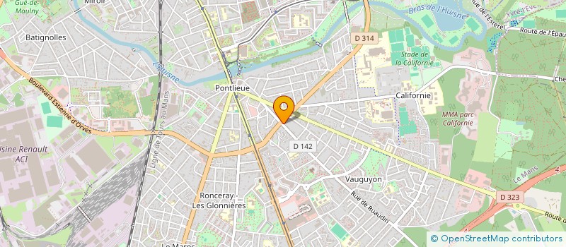 localisation de l'entreprise LES BATIMENTS DE L'OUEST  LE MANS