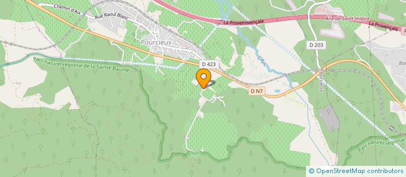 localisation de l'entreprise LES BATIMENTS DE PROVENCE  POURCIEUX