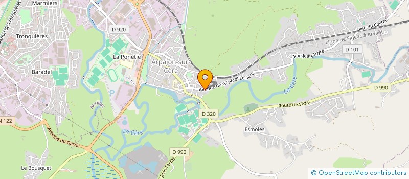 localisation de l'entreprise LES BATISSEURS AUVERGNATS à ARPAJON-SUR-CERE