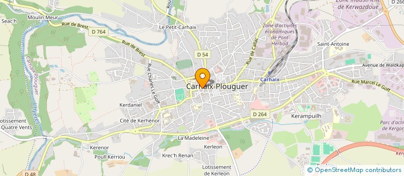 localisation de l'entreprise LES BATISSEURS D AHES à CARHAIX-PLOUGUER