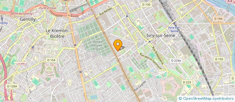 localisation de l'entreprise LES BATISSEURS DE LA CITE  IVRY-SUR-SEINE