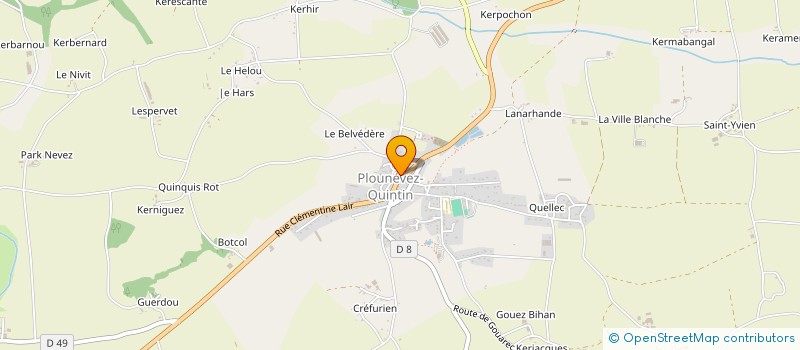 localisation de l'entreprise LES BATISSEURS DE MELIONEG  MELLIONNEC