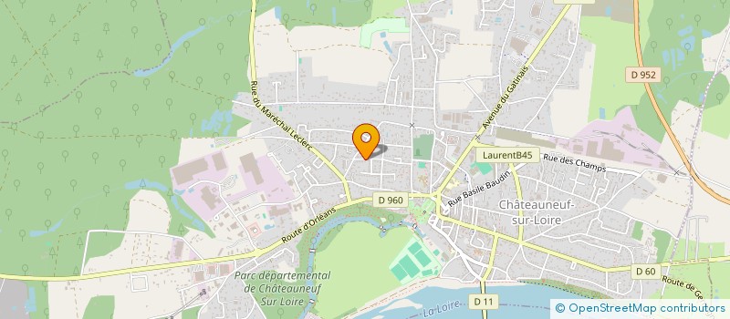 localisation de l'entreprise LES BATISSEURS DU CENTRE à CHATEAUNEUF-SUR-LOIRE