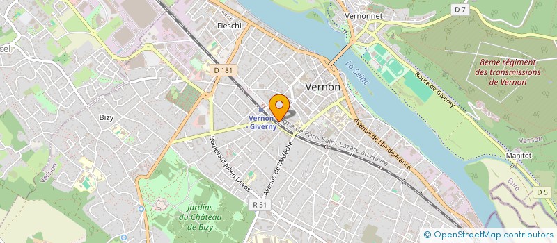 localisation de l'entreprise LES BATISSEURS DU VAL DE SEINE à VERNON